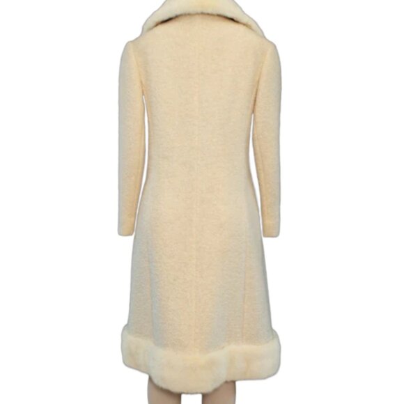 VINTAGE BERROCO Mink/Wool Bouclé Coat - Picture 3 of 9